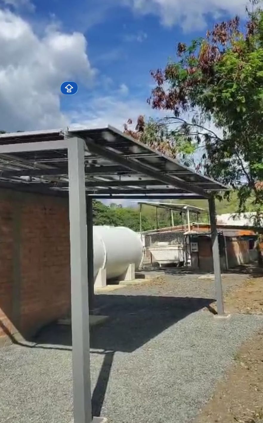 Paneles solares, Avidesa de Occidente - PTAR Buga